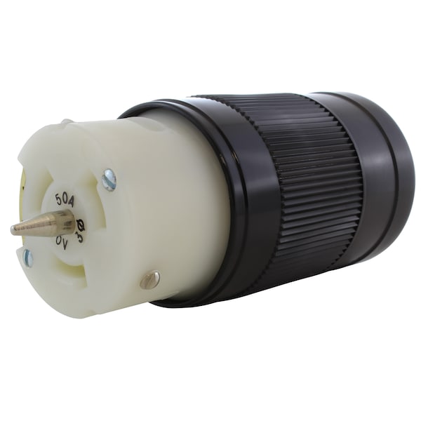 Ac Works Locking Connector, Non-NEMA, 50 A, 480V AC, Three Phase, 3 Pole, Screw Terminals, Black CS8164 - main